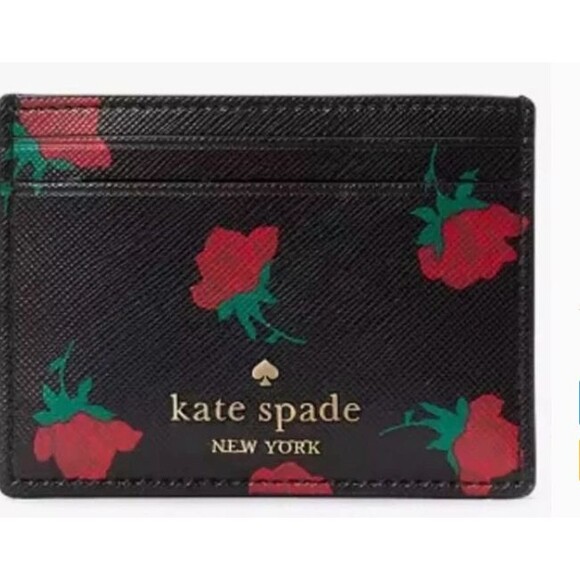 Disney X Kate Spade New York Madison Rose Toss Slim Card Holder KE995 EUC - Picture 1 of 3